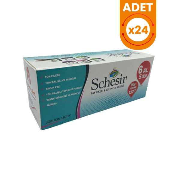 Schesir Tavuk ve Kinoalı Yetişkin Konserve Kedi Maması