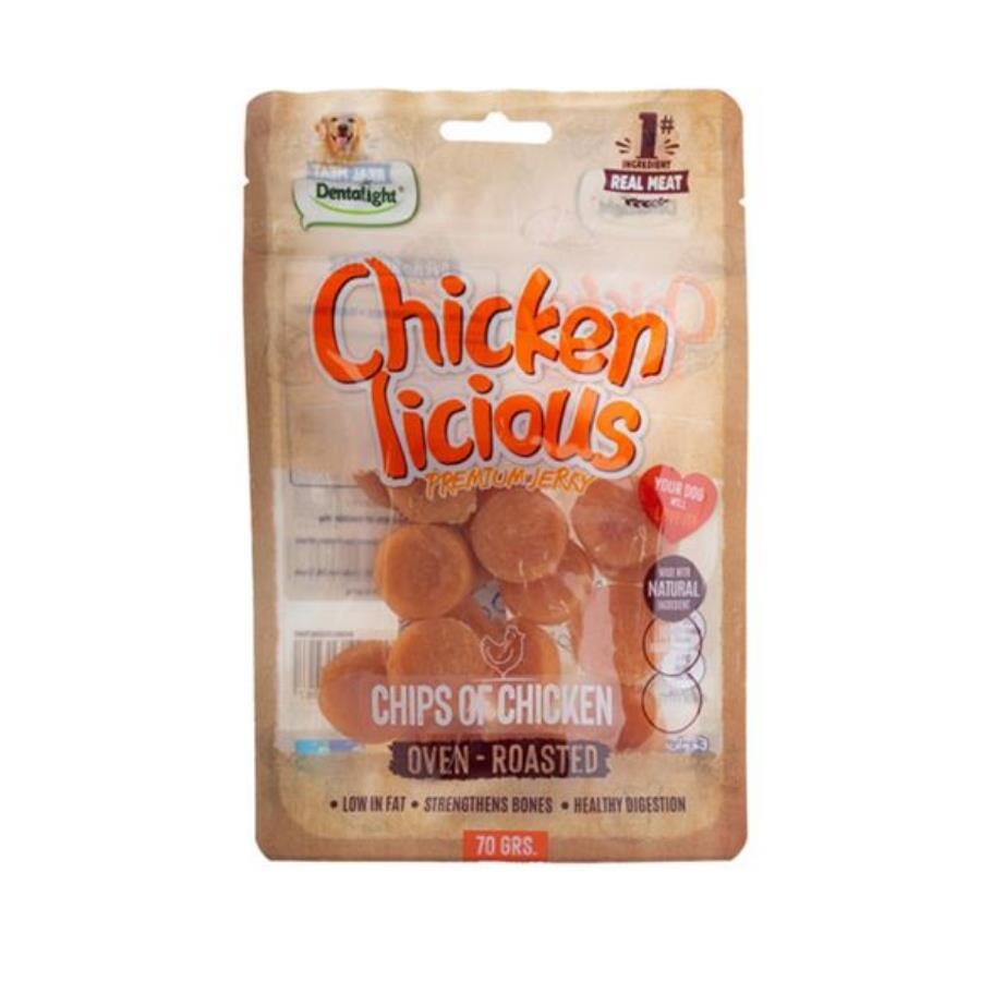 Dentalight Chicken Chips Tavuk Etli Köpek Ödül Cipsi 70 GR  | SRC: Barcode: 6942133313067