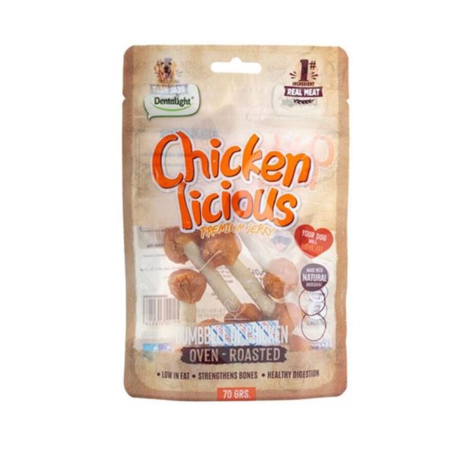 Dentalight Chicken Dumbell Tavuk Etli Köpek Ödül Dambılı 70 GR  | SRC: Barcode: 6942133313128