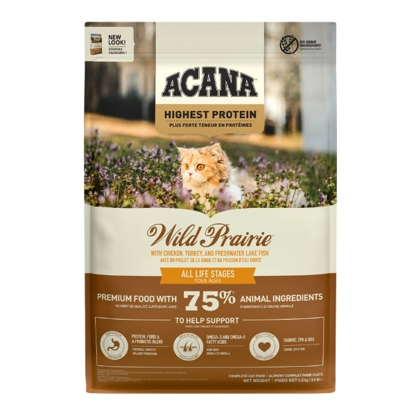 Acana Wild Prairie Tahılsız Tavuklu ve Balıklı Yetişkin Kedi Maması