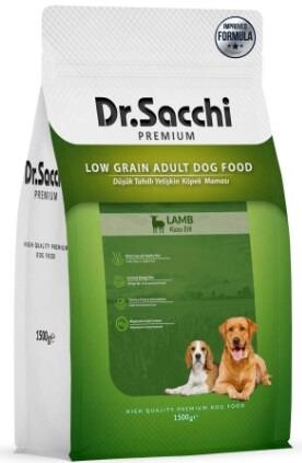 Dr. Sacchi Premium Düşük Tahıllı Kuzu Etli Yetişkin Köpek Maması 1.5 KG  | SRC: Barcode: 8690286595103