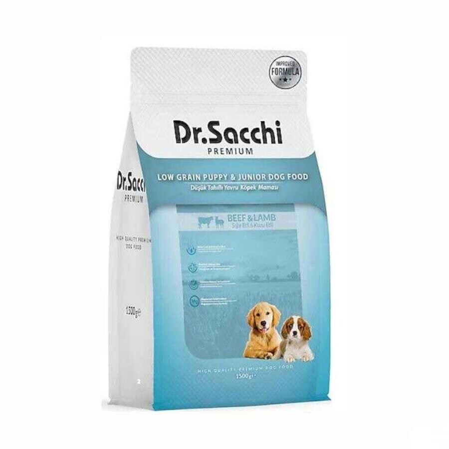 Dr. Sacchi Premium Düşük Tahıllı Sığır Ve Kuzu Etli Yavru Köpek Maması 1.5 KG  | SRC: Barcode: 8690286595066
