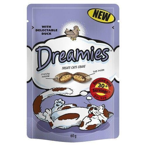 Dreamies İçi Dolgulu Ördekli Kıtır Kedi Ödülü 60 GR TEKLI  | SRC: Barcode: 5998749130520