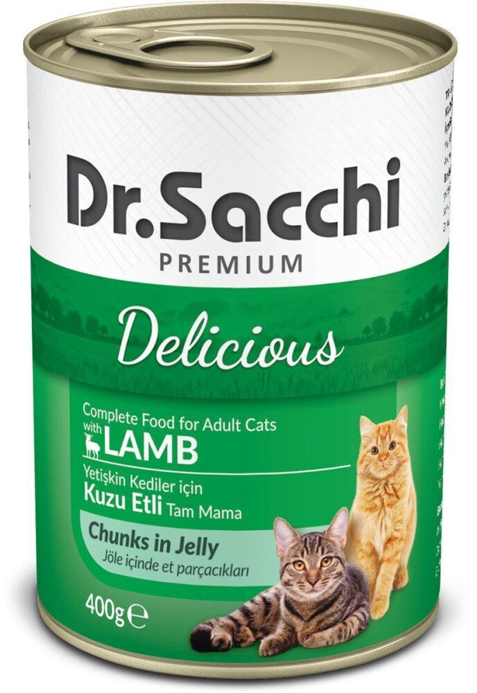Dr.sacchi Kuzu Etli Kedi Konservesi 400 GR  | SRC: Barcode: 8690286588587