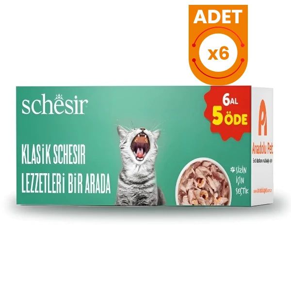 Schesir Klasik Lezzetler Yetişkin Konserve Kedi Maması