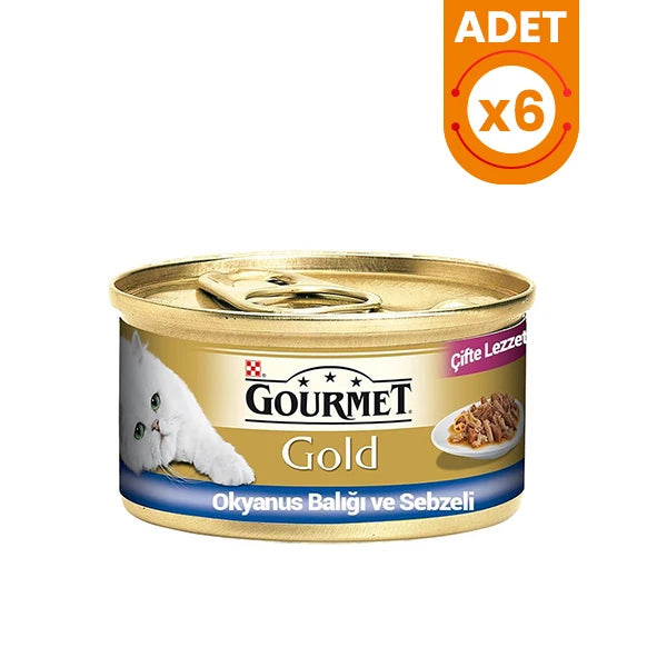 Gourmet Gold Okyanus Balıklı Yetişkin Konserve Kedi Maması