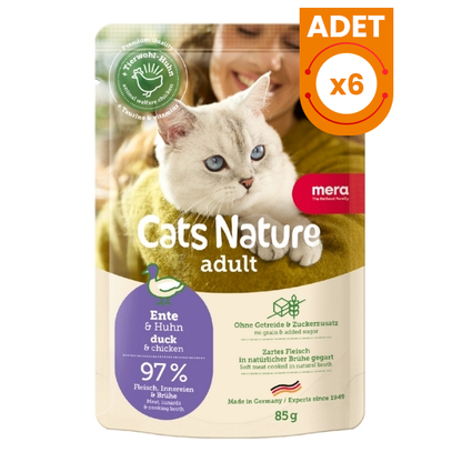 Mera Cats Nature Ördekli Pouch Yetişkin Konserve Kedi Maması