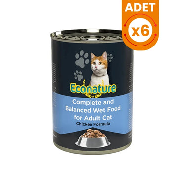 Econature Adult Tavuklu Yetişkin Konserve Kedi Maması