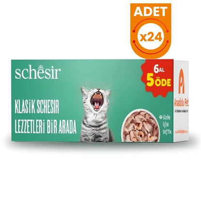 Schesir Klasik Lezzetler Yetişkin Konserve Kedi Maması