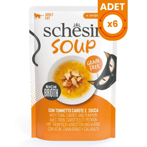 Schesir Soup Ton Balık Havuç ve Balkabaklı Pouch Yetişkin Kedi Çorbası