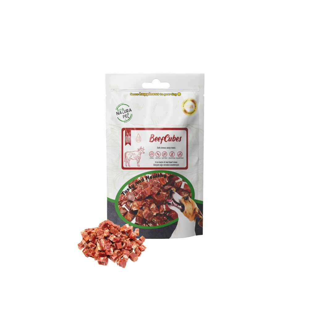 Eco Natura Pet Beef Cubes Yumuşak Biftekli Küp Köpek Ödülü 100 GR  | SRC: Barcode: 8682315522785