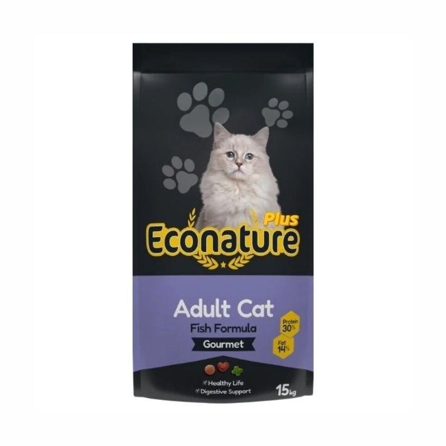 Econature Plus Gurme Balıklı Yetişkin Kedi Maması Bonus Paket 13.5 KG + 1.5 KG  | SRC: Barcode: 8681612751485