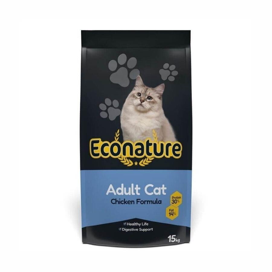 Econature Plus Tavuklu Yetişkin Kedi Maması Bonus Paket 13.5 KG + 1.5 KG  | SRC: Barcode: 8681612751423