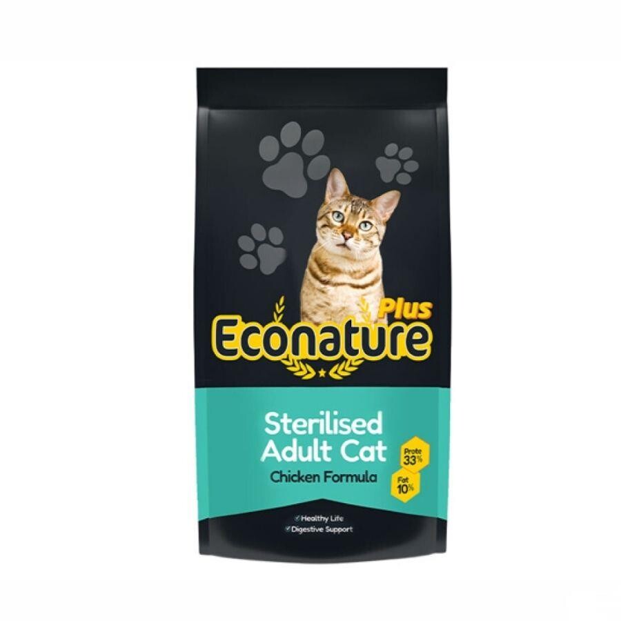 Econature Plus Tavuklu Kısırlaştırılmış Yetişkin Kedi Maması Bonus Paket 13.5 KG + 1.5 KG  | SRC: Barcode: 8681612751492