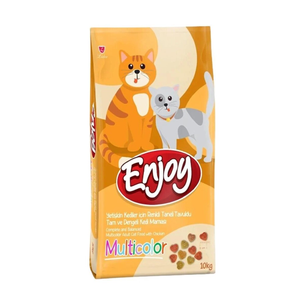 Enjoy Multicolor Renkli Tavuklu Yetişkin Kedi Maması 10 KG  | SRC: Barcode: 8698995031318