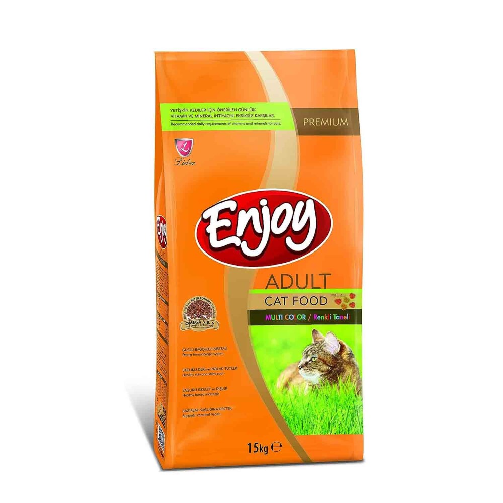 Enjoy Multicolor Renkli Tavuklu Yetişkin Kedi Maması 15 KG  | SRC: Barcode: 8698995025218