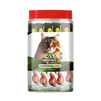 Eurogold Cat Sıvı Kedi Ödülü Tavuklu Ve Ciğerli 30X15 GR  | SRC: Barcode: 8681144151685