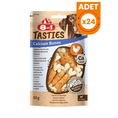 8in1 Tasties Calcium Bones Tavuklu Sargılı Köpek Kemik Ödülü