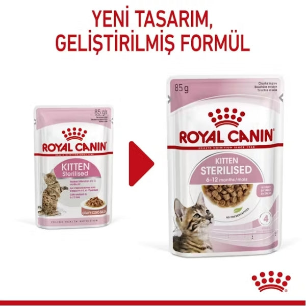 Royal Canin Kitten Sterilised Pouch Kısırlaştırılmış Yavru Konserve Kedi Maması