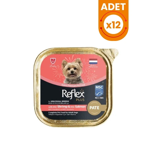 Reflex Plus Pate Karidesli ve Somonlu Küçük Irk Yetişkin Konserve Köpek Maması