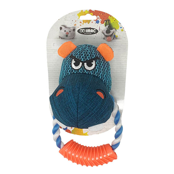 İmac Hipopotam Diş İpli Köpek Oyuncağı