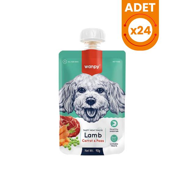 Wanpy Taze Kuzu Etli ve Havuçlu Et Ezmesi Doğal Köpek Ödülü