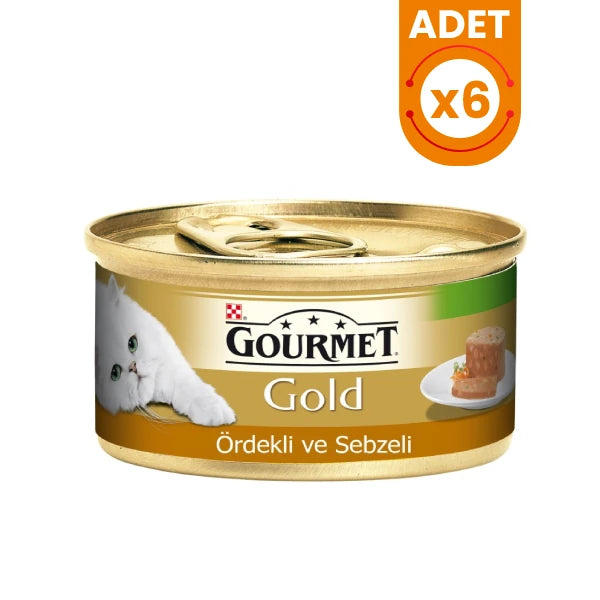 Gourmet Gold Ördek Havuç ve Ispanaklı Yetişkin Konserve Kedi Maması
