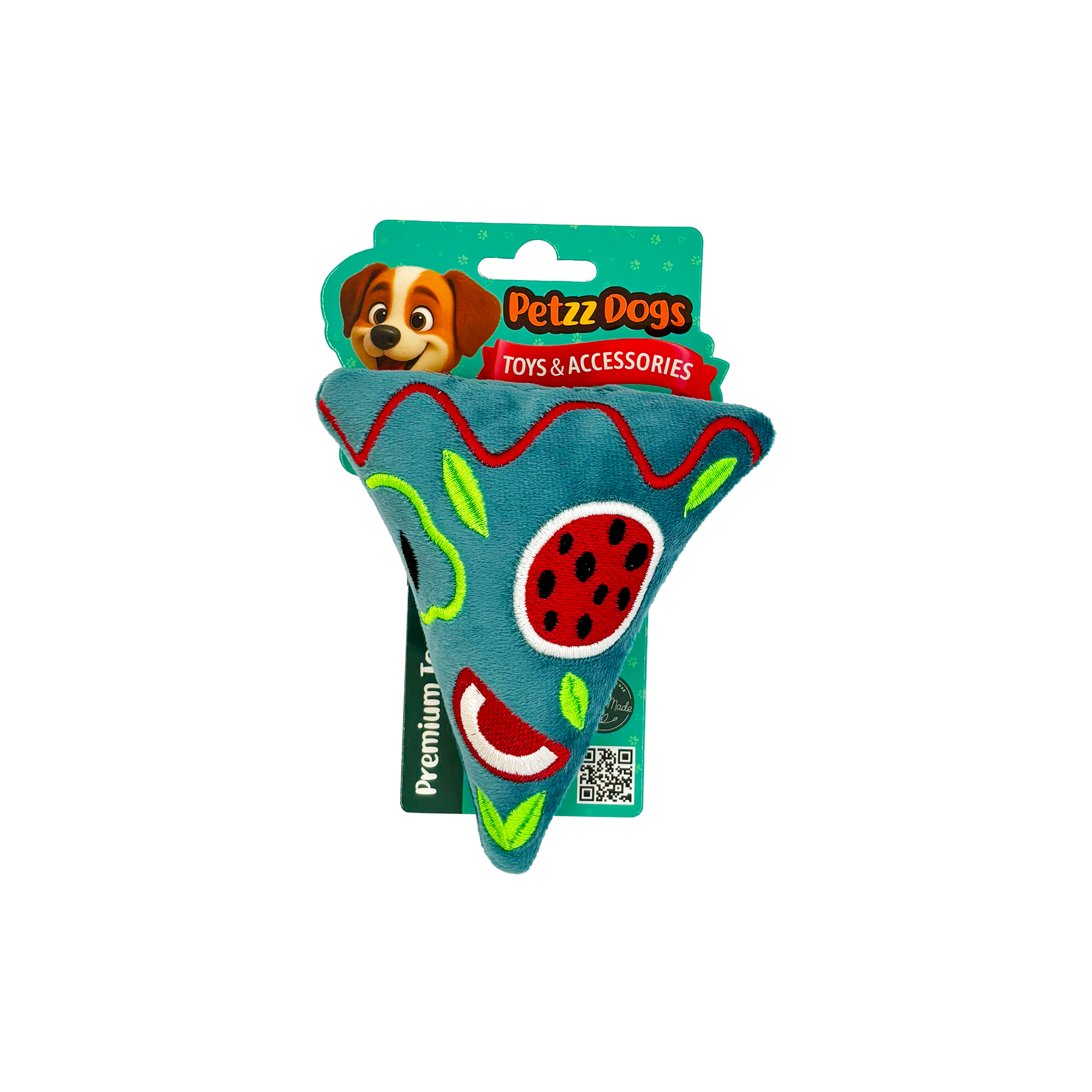 PetzzDogs Little Pizza Sesli Dayanıklı Peluş Köpek Çiğneme Oyuncağı