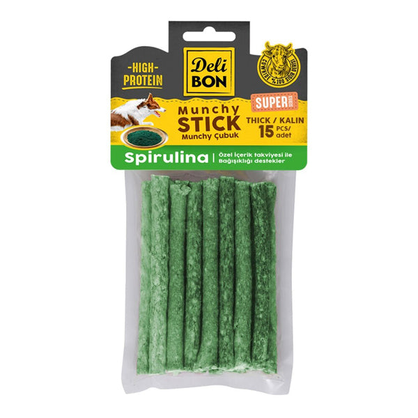Delibon Süper Munchy Çubuk Spirulinalı Köpek Çiğneme Kemiği