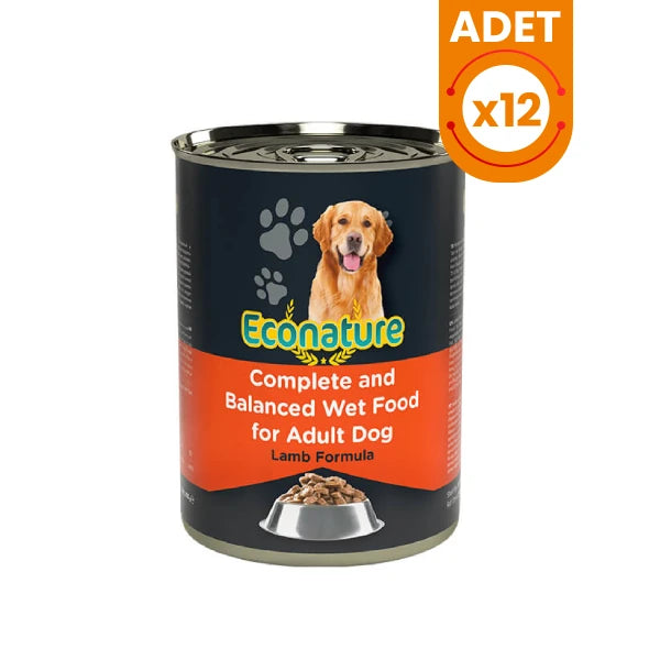 Econature Adult Kuzu Etli Yetişkin Köpek Konservesi