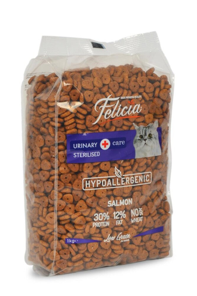 Felicia Az Tahıllı Somonlu Hypoallergenic Kısırlaştırılmış Kedi Maması 1 KG  | SRC: Barcode: 