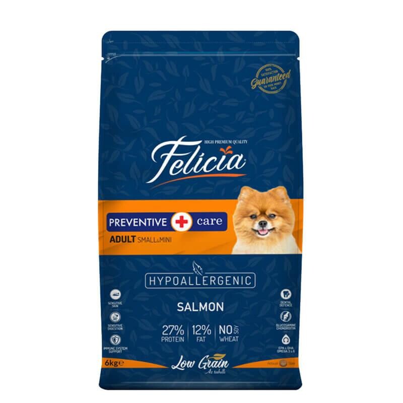 Felicia Mini Somonlu Düşük Tahıllı Hipoalerjenik Köpek Maması 6 Kg 3X2 KG  | SRC: Barcode: 8681299606627