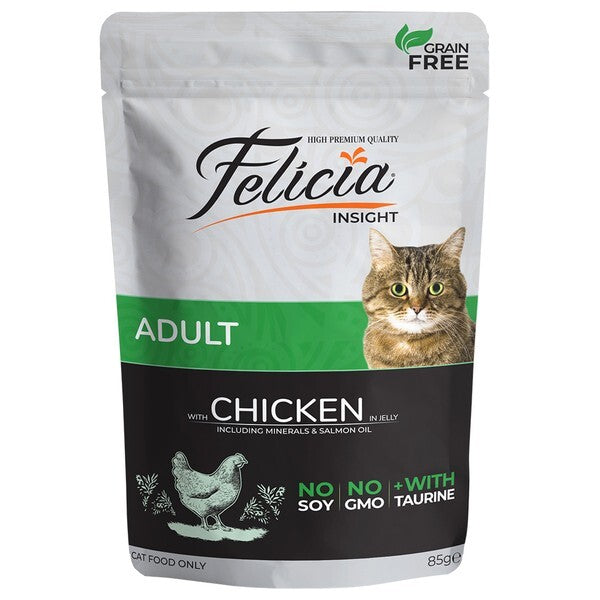 Felicia Pouch Tavuklu Tahılsız Yetişkin Kedi Konservesi 85 GR TEKLI  | SRC: Barcode: 8682631200053
