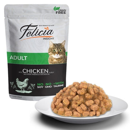 Felicia Pouch Tavuklu Tahılsız Yetişkin Kedi Konservesi 85 GR TEKLI  | SRC: Barcode: 8682631200053