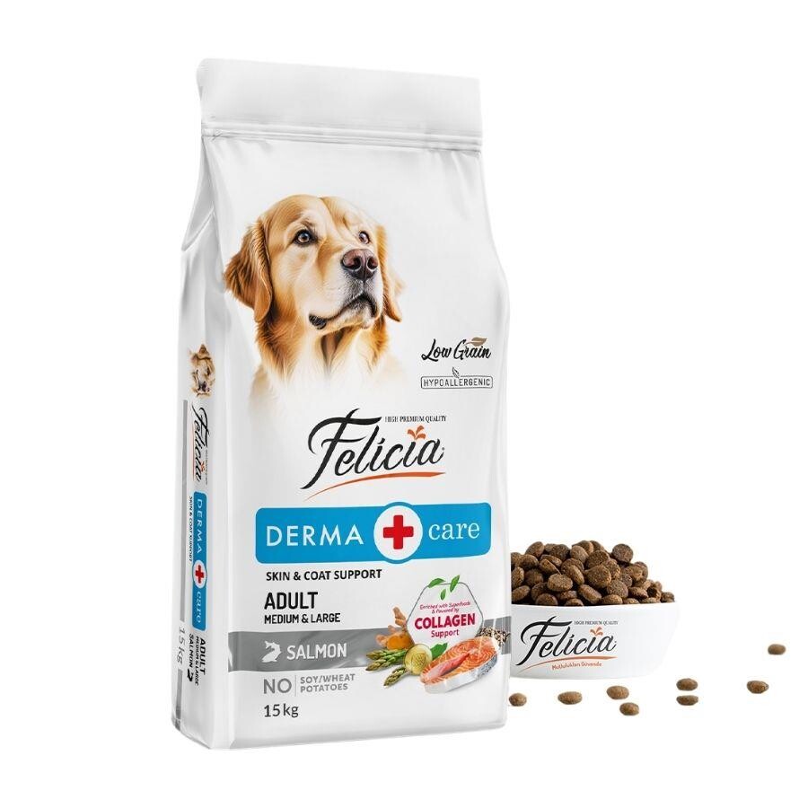 Felicia Somon Balıklı Düşük Tahıllı Hipoalerjenik Yetişkin Köpek Maması 15 KG  | SRC: Barcode: 8681299601233