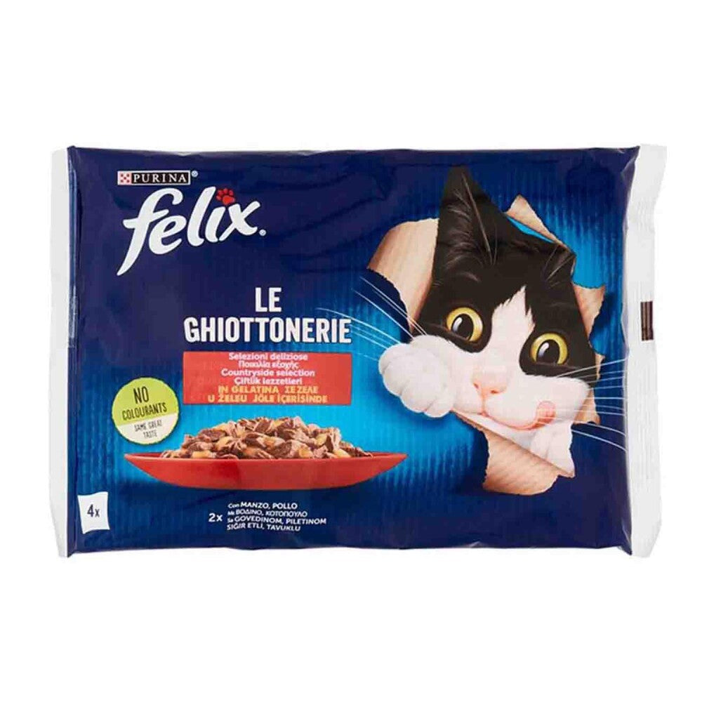 Felix Multipack Sığır Ve Tavuk Etli Yetişkin Kedi Konservesi 4 X 85 GR  | SRC: Barcode: 7613287487636
