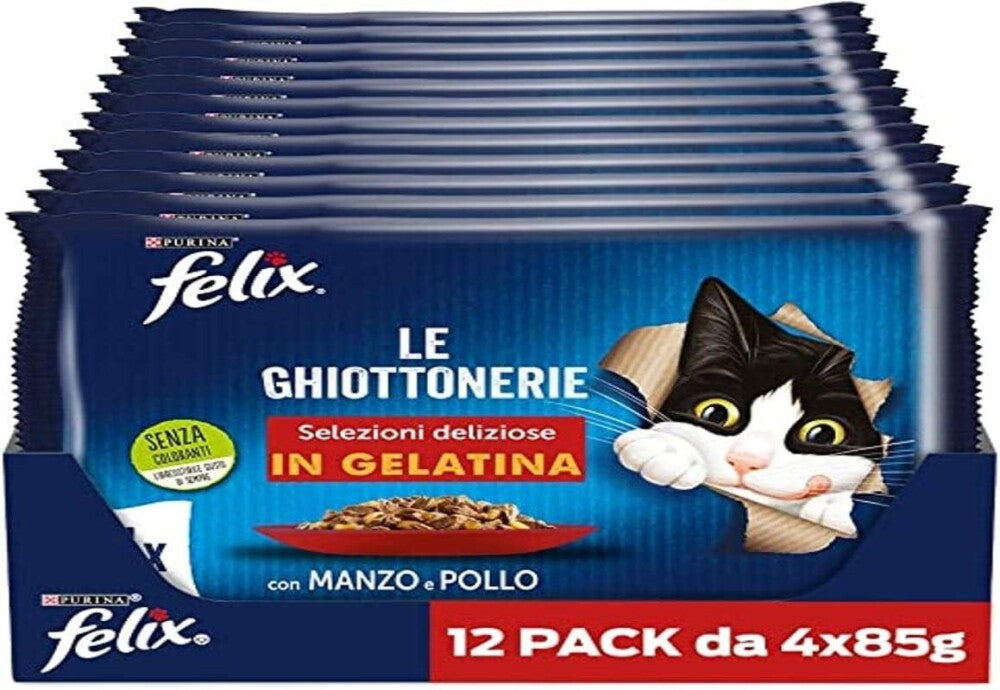 Felix Multipack Sığır Ve Tavuk Etli Yetişkin Kedi Konservesi X 12 85 GR 4 ADET  | SRC: Barcode: 7613287487643