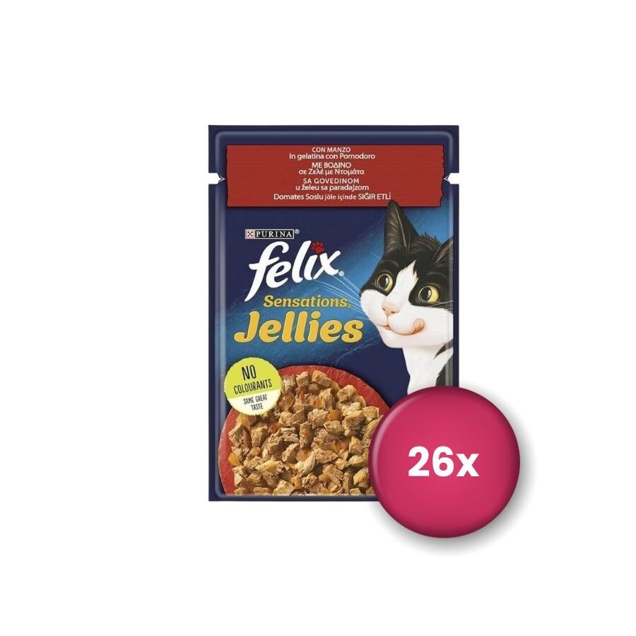 Felix Sensation Sığır Etli Ve Domatesli Kedi Konservesi 85 GR 26 ADET  | SRC: Barcode: 7613287484833