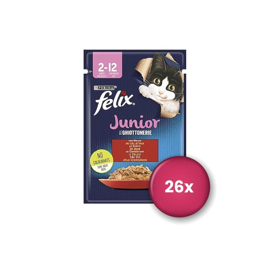 Felix Sığır Etli Yavru Kedi Konservesi 85 GR 26 ADET  | SRC: Barcode: 7613287491077