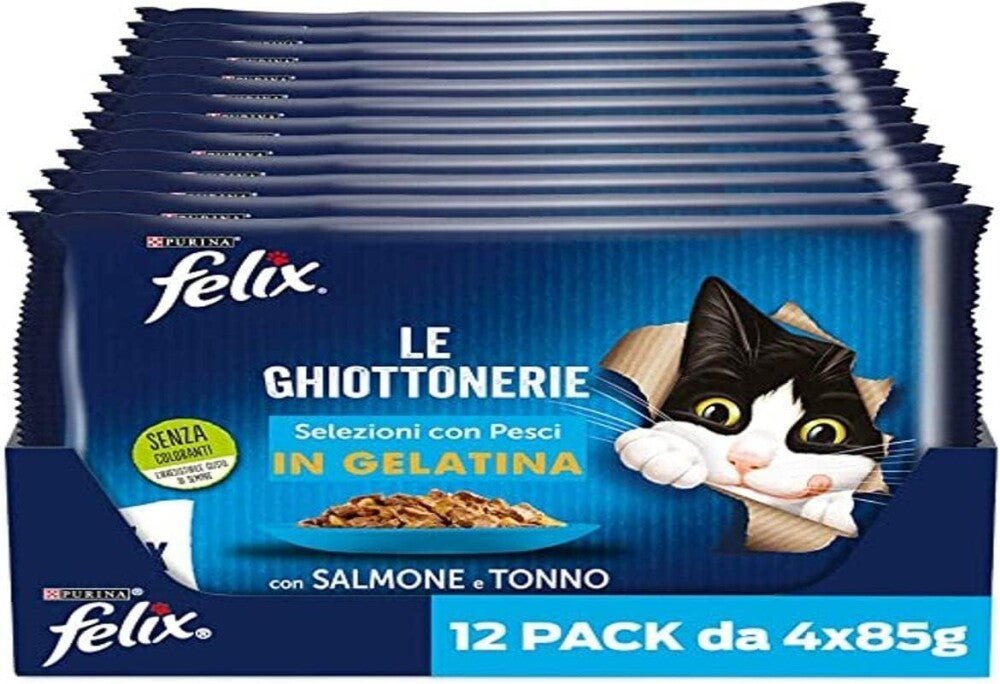 Felix Somon Ve Ton Balıklı Kedi Konservesi 85 GR 4 ADET 12 ADET  | SRC: Barcode: 7613287487179