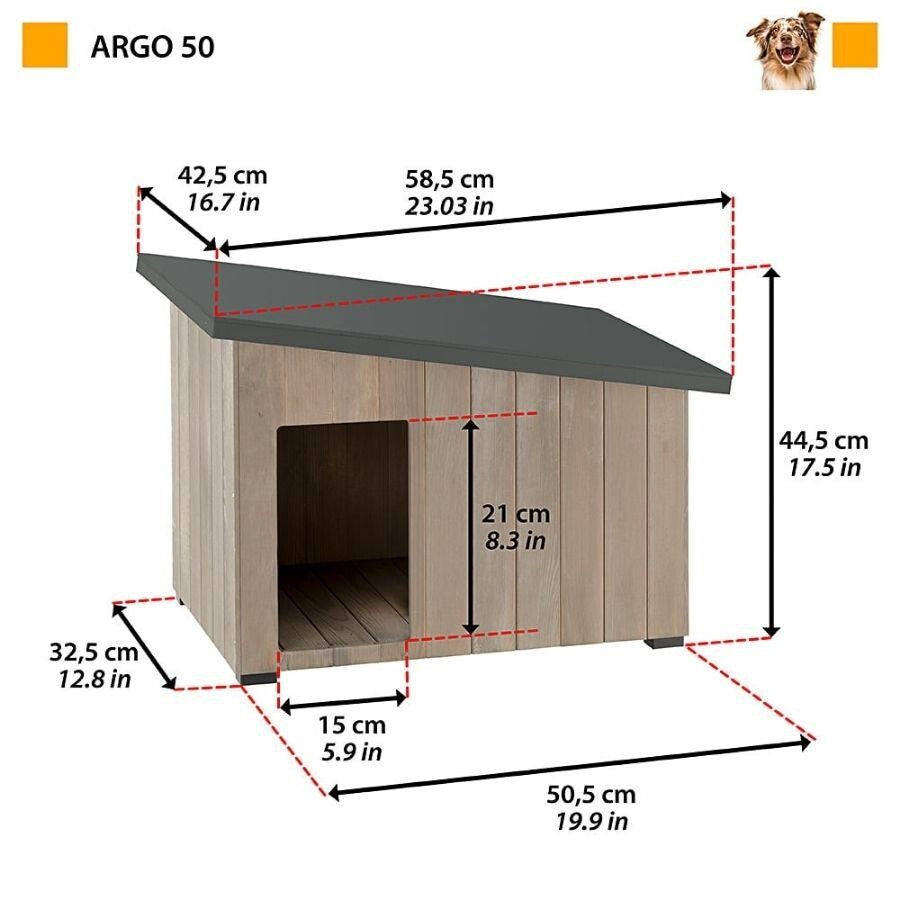 Ferplast Argo 50 Ahşap Kedi Ve Köpek Kulübesi  | SRC: Barcode: 8010690181042