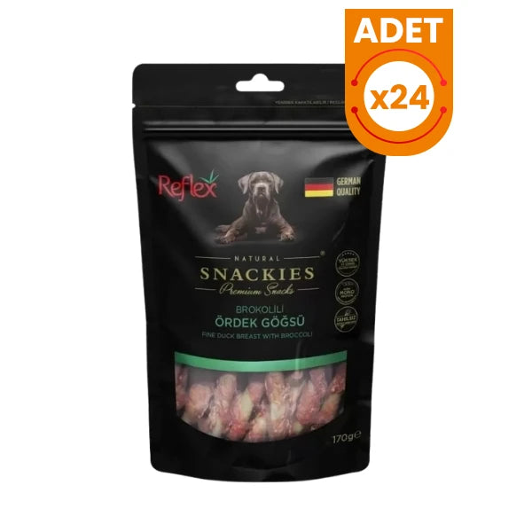Reflex Snackies Natural Brokolili Ördek Göğsü Tahılsız Köpek Ödül Maması