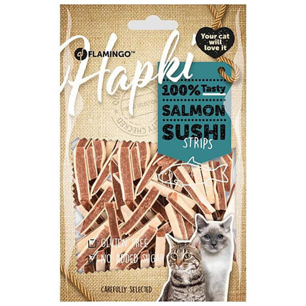 Flamingo Hapki Somon Ve Alabalıklı Glutensiz Şerit Kedi Ödülü 85 GR  | SRC: Barcode: 5400585147247