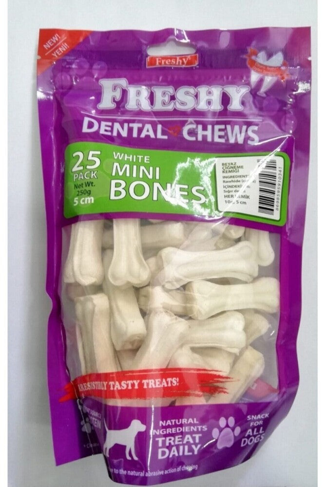 Freshy Dental Pres Köpek Kemirme Kemiği - - Paket 5 CM 25'LI  | SRC: Barcode: 8698595910341