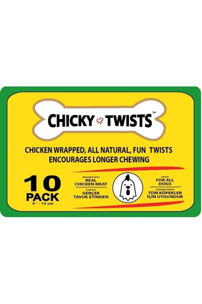 Freshy Tavuklu Twist Kurutulmuş Et Kaplı Çiğneme Burgu Çubuk 90 GR 13 CM 10'LU  | SRC: Barcode: 8698595910228