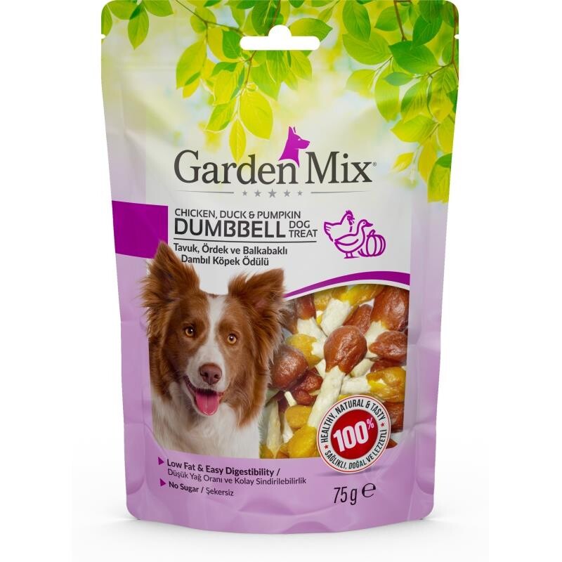 Garden Mix Tavuk Ördek Ve Balkabaklı Dambıl Köpek Ödülü 75 GR  | SRC: Barcode: 8681085431464