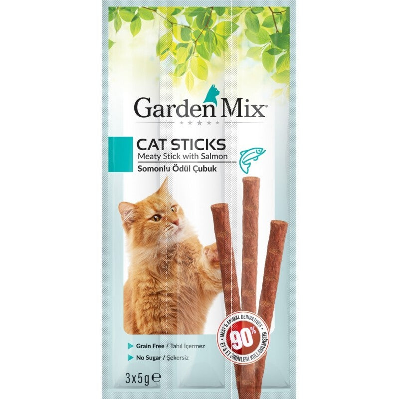 Gardenmix Tahılsız Somonlu Kedi Stick Ödül 3X5GR  | SRC: Barcode: 8681085426415
