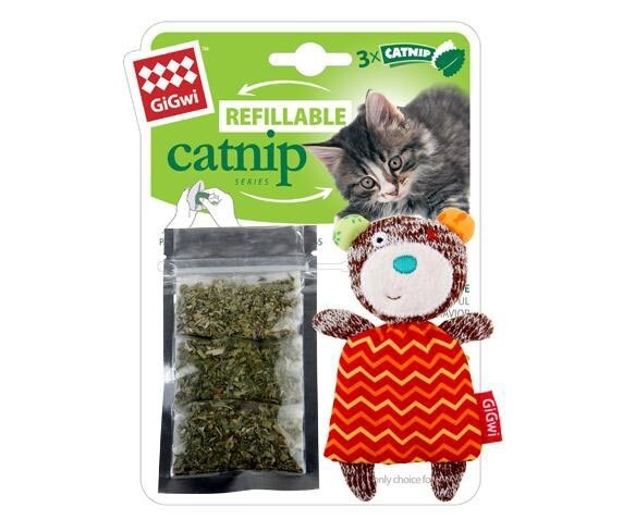 Gigwi Catnip Hazneli Ayı Peluş Kedi Oyuncağı  | SRC: Barcode: 846295070577