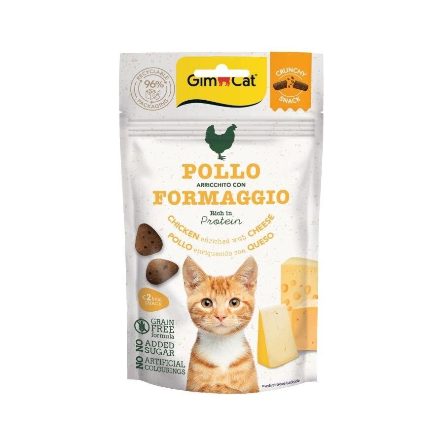 Gimcat Crunchy Snacks Tavuklu Ve Peynirli Tahılsız Kedi Ödül Maması 50 GR  | SRC: Barcode: 4002064422206
