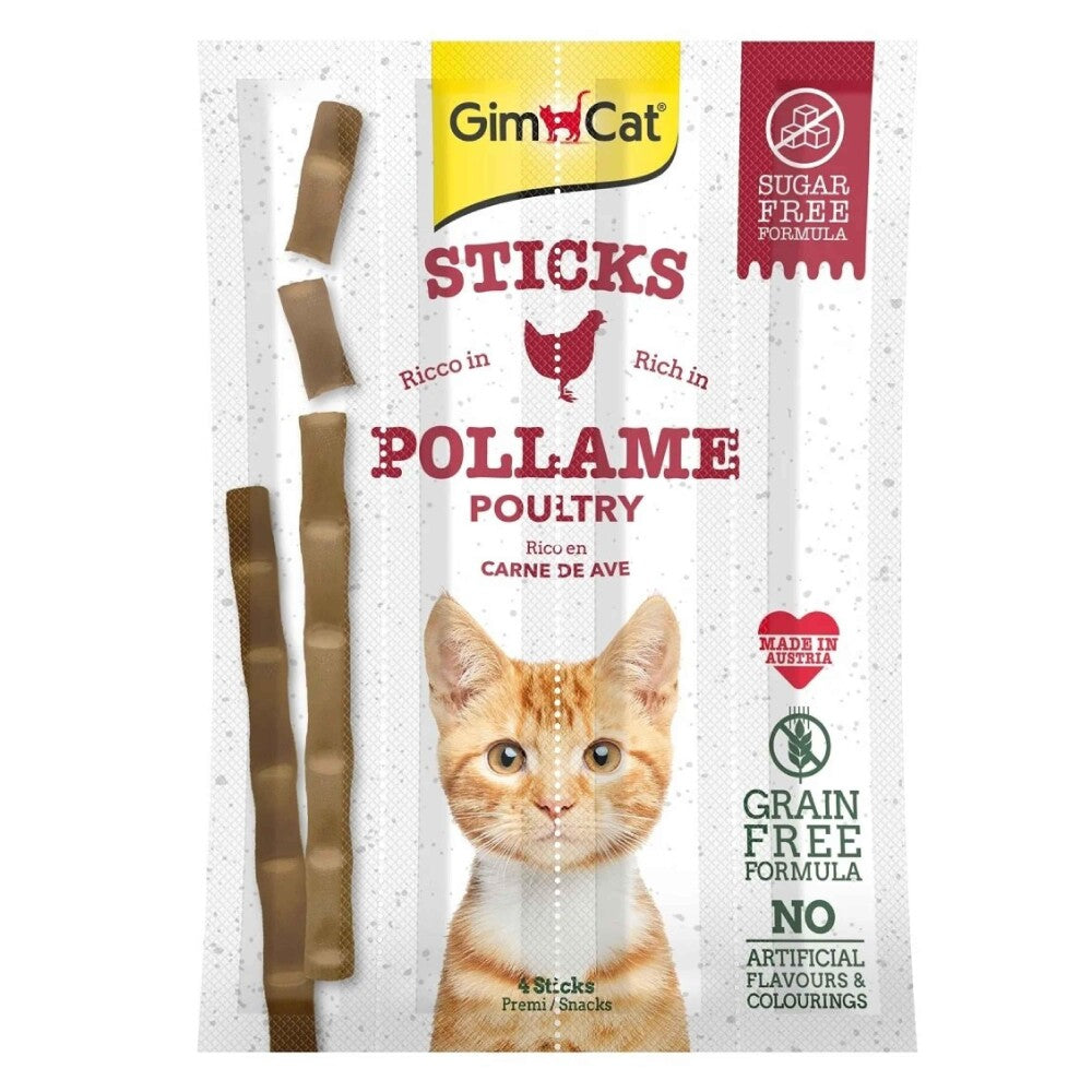 Gimcat Sticks Kümes Hayvanı Etli Tahılsız Ödül Çubukları 20 GR 4'LÜ  | SRC: Barcode: 4002064400167